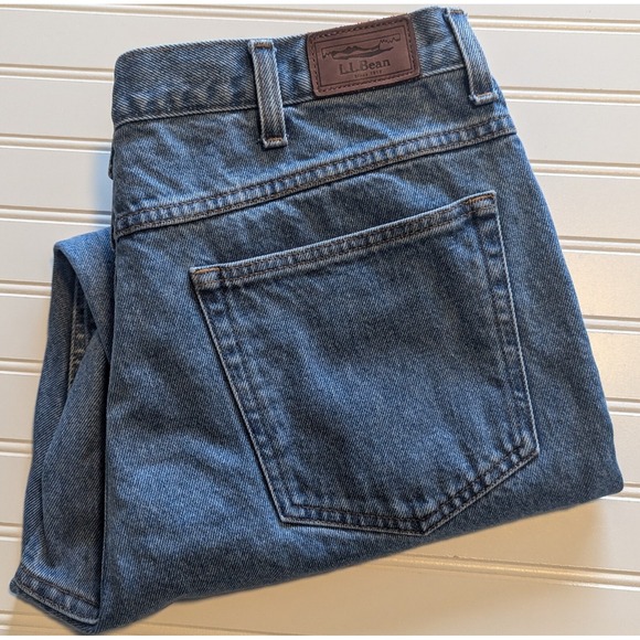 L.L.Bean Men's 38x29 (Peg 38x30) Classic Fit Blue Denim Jeans - Picture 2 of 9